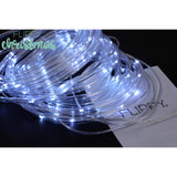 Karácsonyi fényinstalláció típusa: Fénytömlő, 300 LED, 32 méter hosszú, 8 program, 2 méteres hosszabbító kábel, rézhuzal, napelemes töltés, hideg