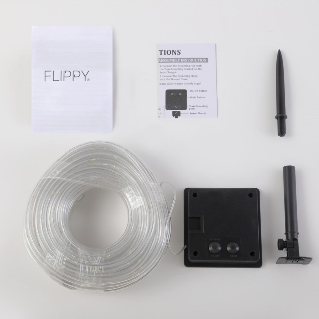 Karácsonyi fényinstalláció típusa: Fénytömlő, 300 LED, 32 méter hosszú, 8 program, 2 méteres hosszabbító kábel, rézhuzal, napelemes töltés