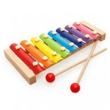 Instrument Muzical Xilofon Vivimall, din Lemn, 8 Note Muzicale, 2 Bete de Percutie, 4-6 Ani, Multicolor - vivimall.ro