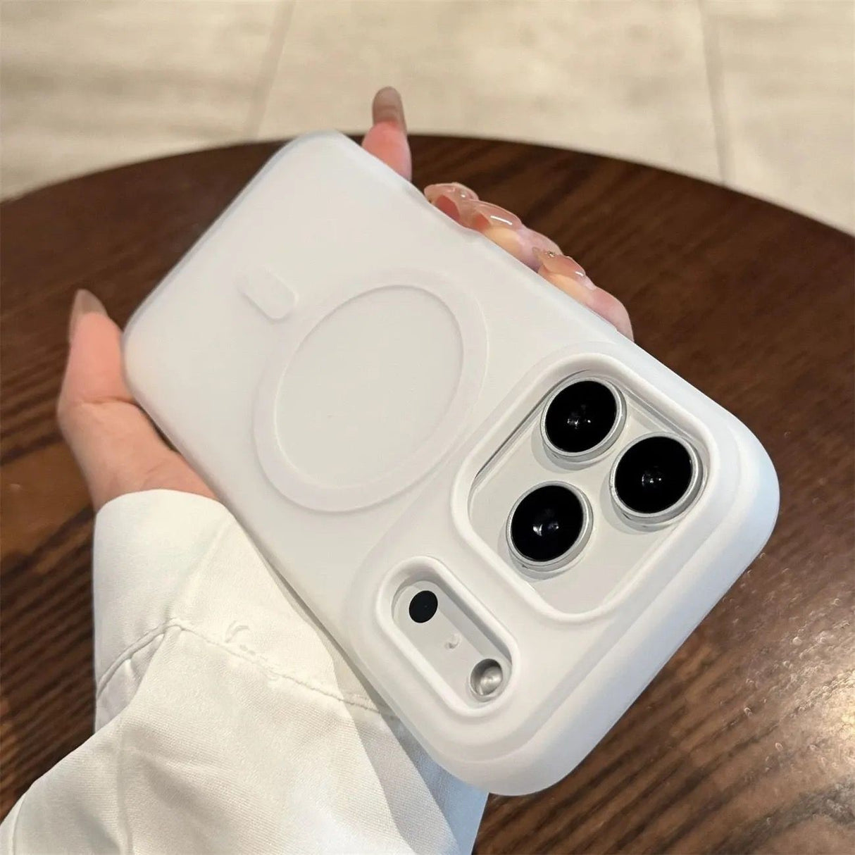 Husa Jelly Magnetic 2in1, Flippy, pentru iPhone 17 Pro Max, Magsafe, Alb