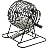 Joc Bingo Vivimall, din metal, 75 bile albe, portabil, 21 x 21 cm, negru - vivimall.ro