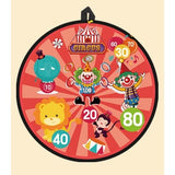 Joc Darts Vivimall pentru Copii, Placa Pliabila 36.5 cm, 8 Mingii Velcro/Scai Simple, 2 Mingii Luminoase, Model Circ, Rosu - vivimall.ro