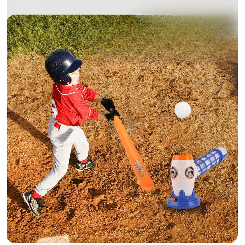 Joc de Baseball Interactiv, Lansator Vivimall, Aruncare Automata, Include Bata si 5 Mingii, 37 x 23 x 16 cm Baza, 59 cm Bata, Multicolor - vivimall.ro