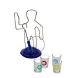 Joc de băut Buzz Wire complet cu 4 pahare shot din sticlă, vedere de ansamblu set multicolor