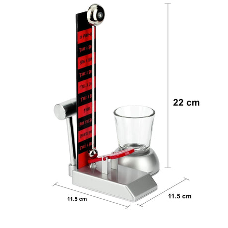 Joc de baut Hammershot cu Pahar Shot Vivimall, 22 cm, Material Sticla, Plastic, Fier, Multicolor - vivimall.ro