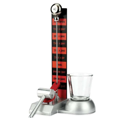 Joc de baut Hammershot cu Pahar Shot Vivimall, 22 cm, Material Sticla, Plastic, Fier, Multicolor - vivimall.ro