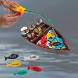 Joc de baut, La pescuit, Vivimall, arunca undita si prinde provocarea, pahare de shot din sticla, pentru petreceri, distractiv,  31 x 15 x 5 cm, multicolor - vivimall.ro