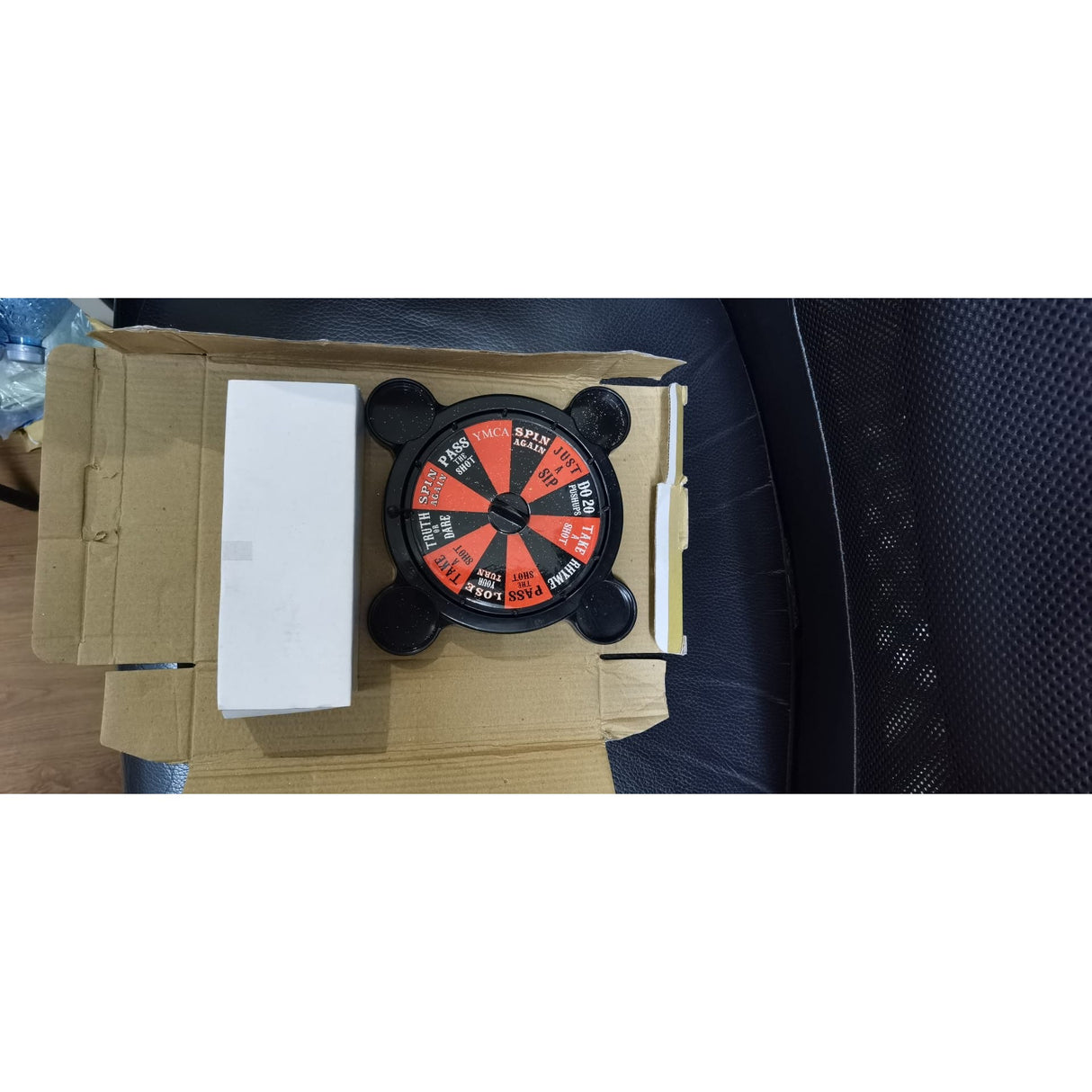 Joc de Baut Ruleta cu Pahare de Shot Vivimall, 15 x 16.5 cm, Rosu/Negru, Resigilat - vivimall.ro