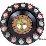 Joc de Baut Ruleta cu Pahare de Shot Vivimall, 30 cm, Rosu/Negru - vivimall.ro