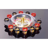 Joc de Baut Ruleta Vivimall, cu 16 Pahare de Shot din Sticla , 30 x 30 x 5.5 cm, model 2, Rosu/Negru - vivimall.ro