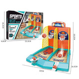 Joc de Masa Mini Baschet Interactiv pentru Copii, Vivimall, pentru 2 Jucatori, 6 Mingi Incluse, 22x16.5x18.2 cm, Multicolor - vivimall.ro