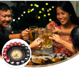 Joc de Ruleta Vivimall, cu Pahare de Shot si Plansa de Joc Blackjack, 31 cm, Multicolor - vivimall.ro