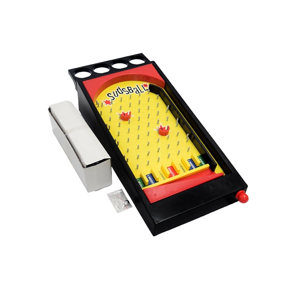 Joc de societate Pinball cu pahare pentru shoturi Vivimall, 40 x 17,7 cm, galben - vivimall.ro