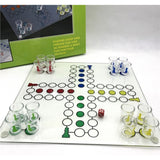 Joc de baut, Nu te supara frate, Vivimall, cu pahare de shot din sticla, 30x30 cm, multicolor - vivimall.ro