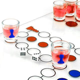 Joc de baut, Nu te supara frate, Vivimall, cu pahare de shot din sticla, 30x30 cm, multicolor - vivimall.ro