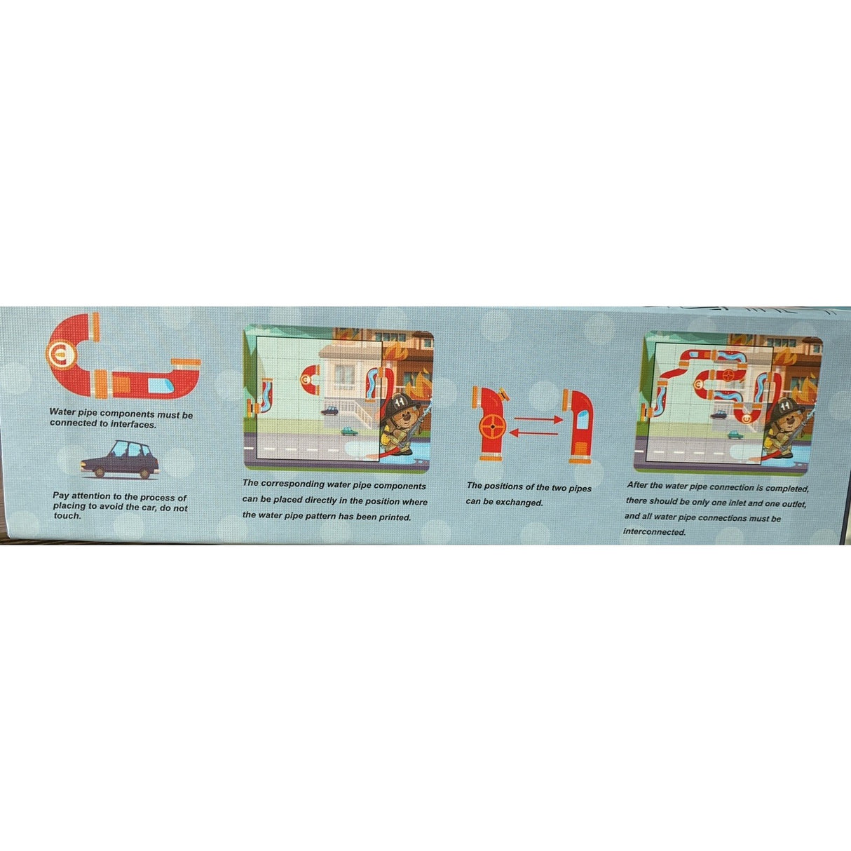 Joc educativ magnetic de interconectare, micul pompier, 15 nivele, 9 carti, pentru copii, +3 ani, multicolor - vivimall.ro