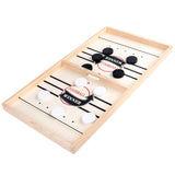 Joc Fooseball Interactiv, Vivimall, Tip Hockey pe Gheata, din Lemn, 10 Piese de Joc, +4 Ani, 35 x 22 cm, Multicolor - vivimall.ro