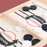 Joc Fooseball Interactiv, Vivimall, Tip Hockey pe Gheata, din Lemn, 10 Piese de Joc, +4 Ani, 35 x 22 cm, Multicolor - vivimall.ro
