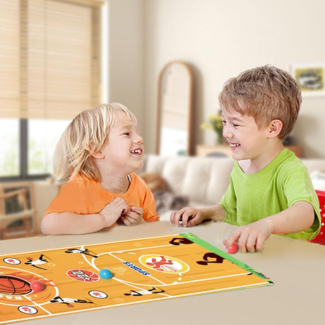 Joc Interactiv, Vivimall, Covor de Basket 90 x 20 cm, 1-4 Jucatori, +5 Ani, 6 Mingi Incluse, Maro - vivimall.ro