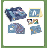 Joc Magnetic Tangram, tabla si forme diverse magnetice, 34 de piese, pentru copii, +3 ani, multicolor - vivimall.ro