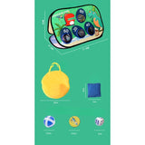 Joc pentru Copii, Vivimall, Aruncarea Sacilor cu Nisip, Sageti, 8 Mingi, 4 Saci, Geanta Portabila, Interactiv, Model Dinozauri, 77.5x44.5x42 cm, Multicolor - vivimall.ro