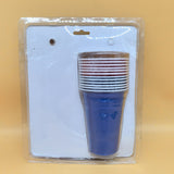 Joc de Baut BEER PONG, Flippy, Set din 12 Mingi de Tenis si 12 Pahare Reutilizabile, Joc Interactiv pentu Adulti, Albastru Rosu - vivimall.ro