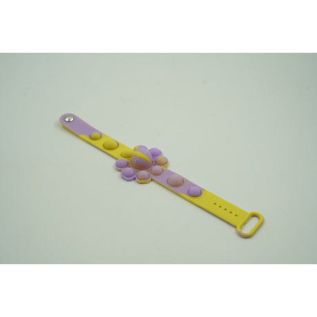 Jucarie antistres din silicon, Bratara caracatita reversibila, Multicolor/Galben - vivimall.ro