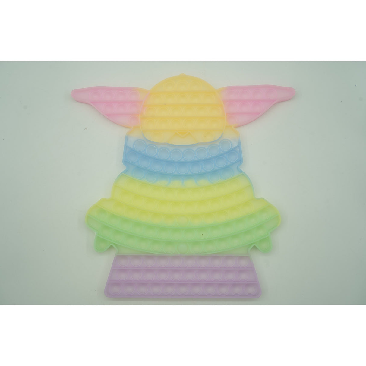Szilikon Stresszjáték, Pattintsd ki és fordítsd meg, Baby Yoda, 30 cm, Foszforeszkáló