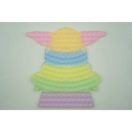 Jucarie Antistres Din Silicon, Pop It Now And Flip It, Baby Yoda, 30 Cm, Fosforescent