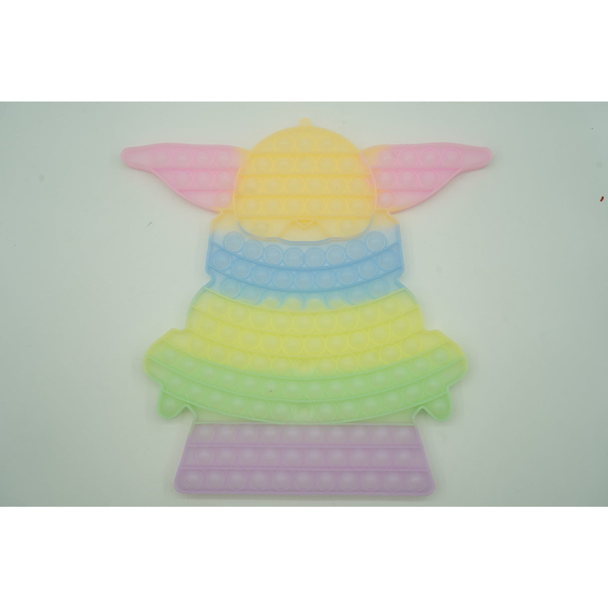Szilikon Stresszjáték, Pattintsd ki és fordítsd meg, Baby Yoda, 30 cm, Foszforeszkáló