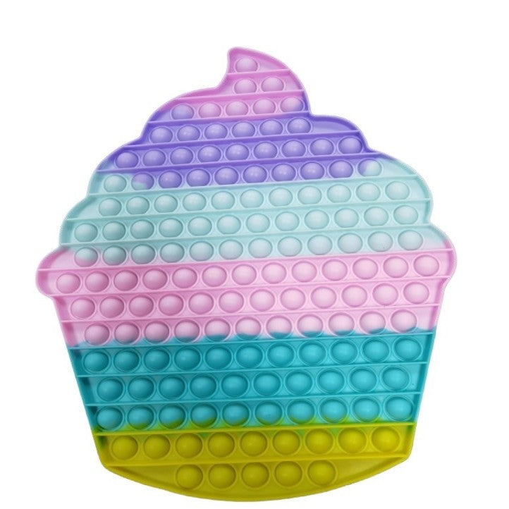 Szilikon stresszoldó játék, Pattintsd ki és fordítsd meg, Cupcake, Hatalmas 