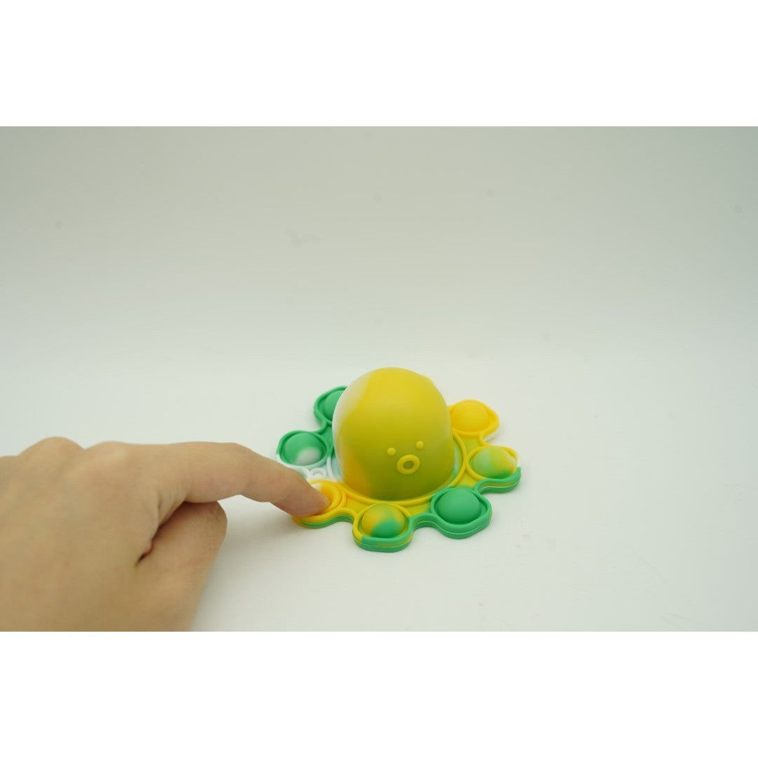 Jucarie antistres din silicon, Vivimall®, Pop It Now and Flip It, Caracatita reversibila, Multicolor, V5 - vivimall.ro