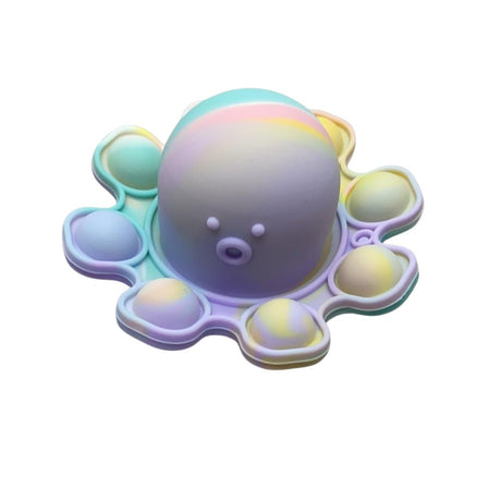 Jucărie antistres senzorială Pop It caracatiță reversibilă multicolor, detaliu bule silicon moale, model V6