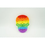 Jucarie antistres din silicon, Vivimall, Pop It Now and Flip It, Craniu, Multicolor - vivimall.ro