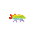 Jucarie antistres din silicon, Vivimall, Pop It Now and Flip It, Dinozaur mic, Multicolor V3 - vivimall.ro