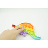 Jucarie antistres din silicon, Vivimall, Pop It Now and Flip It, Dinozaur mic, Multicolor V4 - vivimall.ro