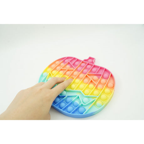 Jucarie antistres din silicon, Vivimall, Pop It Now and Flip It, Dovleac Halloween, Multicolor - vivimall.ro