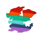 Jucarie antistres din silicon Vivimall, Pop it Now and Flip It ,Dragon ,Multicolor - vivimall.ro