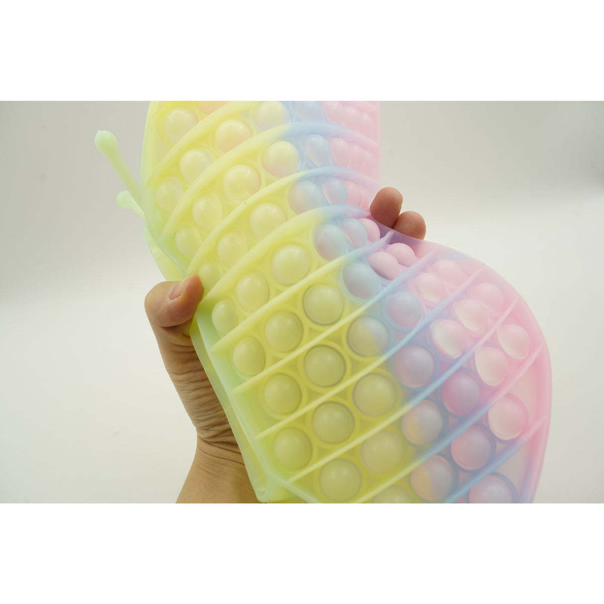 Szilikon Antistressz Játék, Pattintsd ki és fordítsd meg, Pillangó, 30 cm, Foszforeszkáló