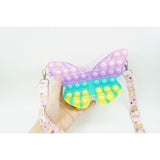 Jucarie antistres din silicon, Flippy, Pop It Now and Flip It, Geanta de umar, Fluture, Macarons - vivimall.ro