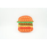 Jucarie antistres din silicon, Flippy, Pop It Now and Flip It, Geanta de umar, Hamburger, Portocaliu - vivimall.ro