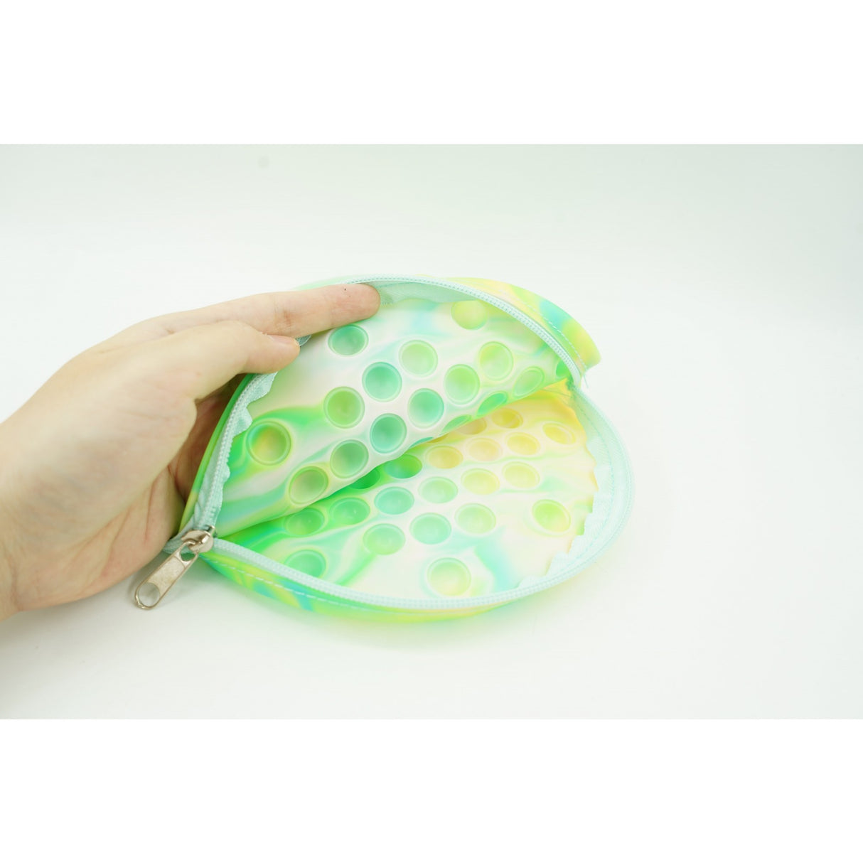 Jucarie antistres din silicon, Flippy, Pop It Now and Flip It, Geanta, Floarea Soarelui, Verde - vivimall.ro