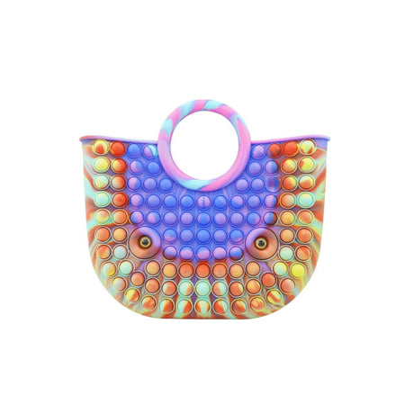 Jucarie Antistres din silicon Flippy, Pop It Now And Flip It, Geanta mare, 28 cm, Multicolor, V5 - vivimall.ro