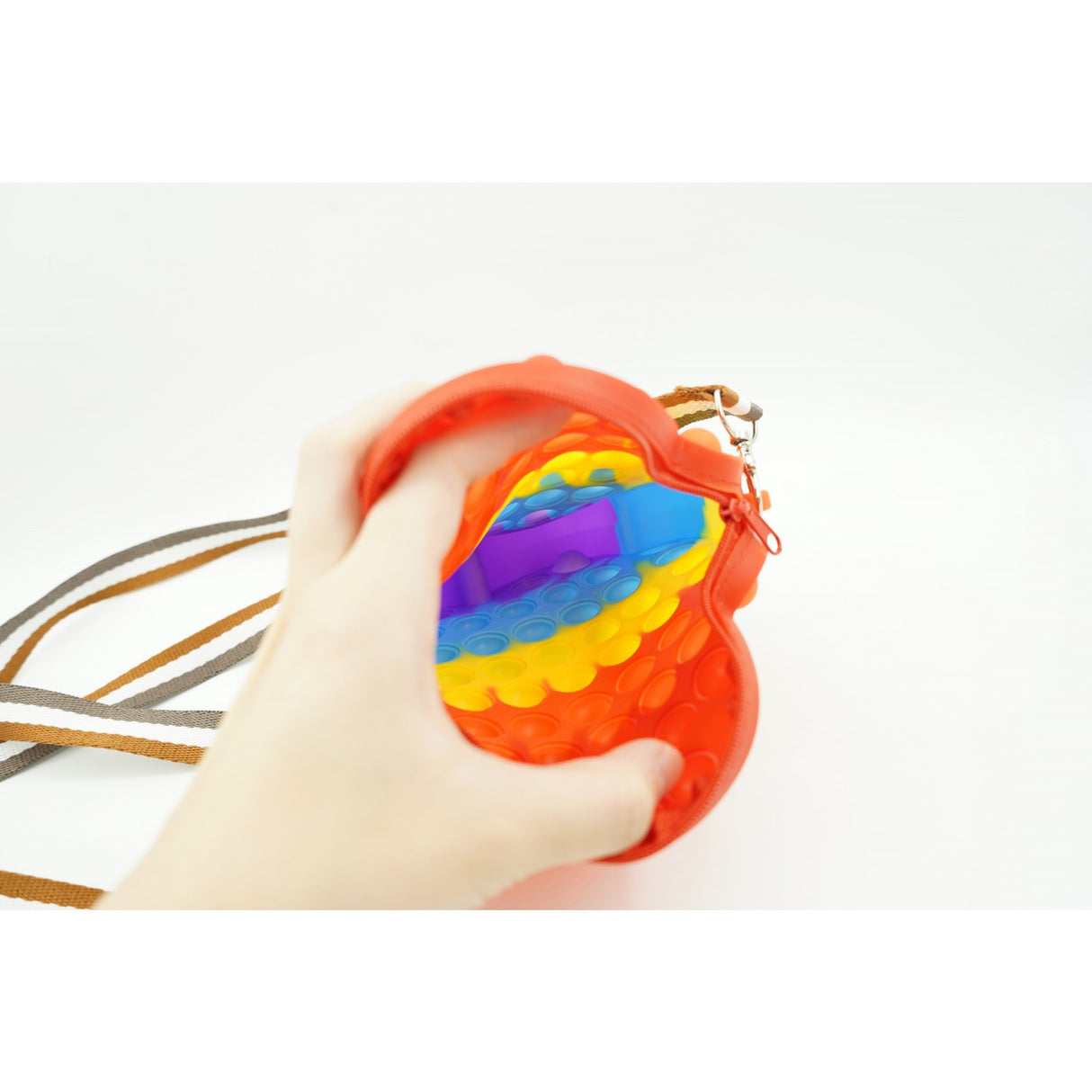 Jucarie antistres din silicon, Flippy, Pop It Now and Flip It, Geanta mica, Among Us, Multicolor - vivimall.ro