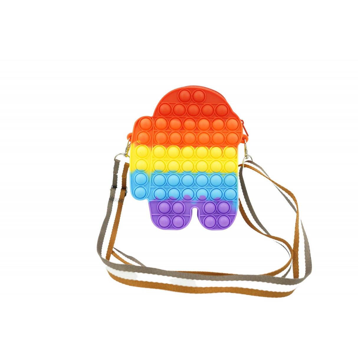 Jucarie antistres din silicon, Flippy, Pop It Now and Flip It, Geanta mica, Among Us, Multicolor - vivimall.ro