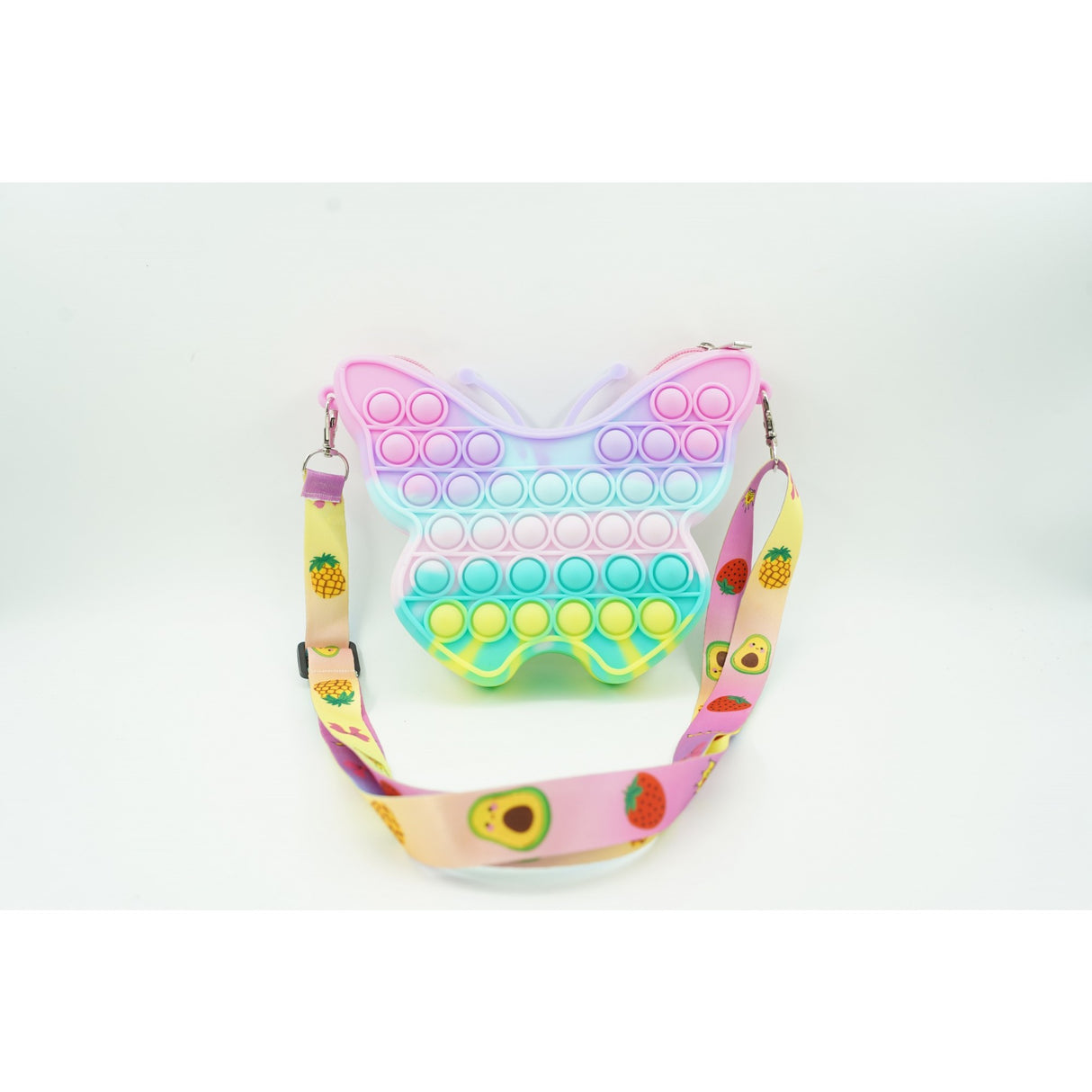 Jucarie antistres din silicon, Flippy, Pop It Now and Flip It, Geanta mica, Fluturas, Macarons - vivimall.ro