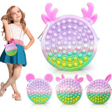 Jucarie antistres din silicon Flippy, Pop it Now and Flip It ,Geanta ,Multicolor - vivimall.ro