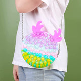 Jucarie antistres din silicon Flippy, Pop it Now and Flip It ,Geanta ,Multicolor - vivimall.ro