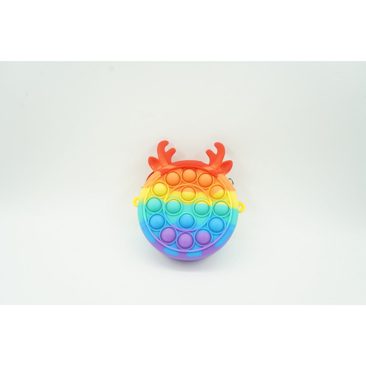 Jucarie antistres din silicon Flippy, Pop it Now and Flip It ,Mini Geanta, Ren, 6 cm, Curcubeu - vivimall.ro