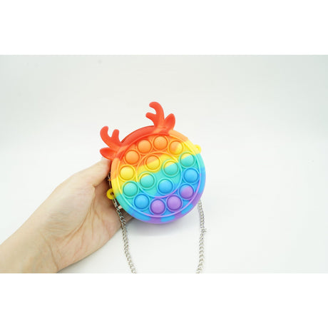 Pop It Mini Rénszarvas Táska 6 Cm Szivárvány | FlipFun 2